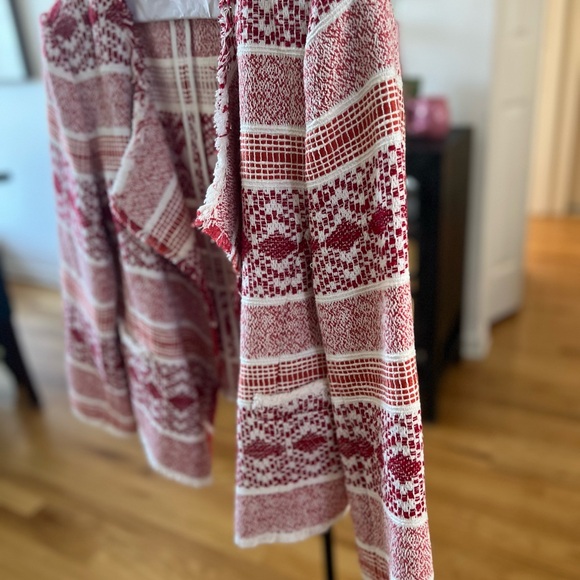 LOFT burgundy and white blazer - Picture 4 of 14